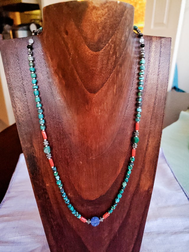 Tibetan silver and sea coral Necklace | Tibet Shoppe
